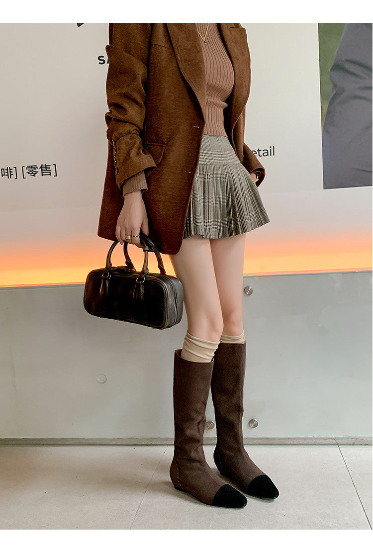Karin Luna Color Block Inner Height Increase Mid-Calf Boots