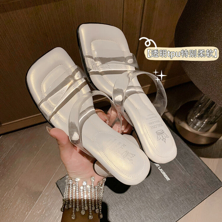 Karin Luna Cinderella's Crystal Shoes~Spot Goods Spot Goods  Increase height without tiring the feet Super Soft Sofa Transparent Slippers