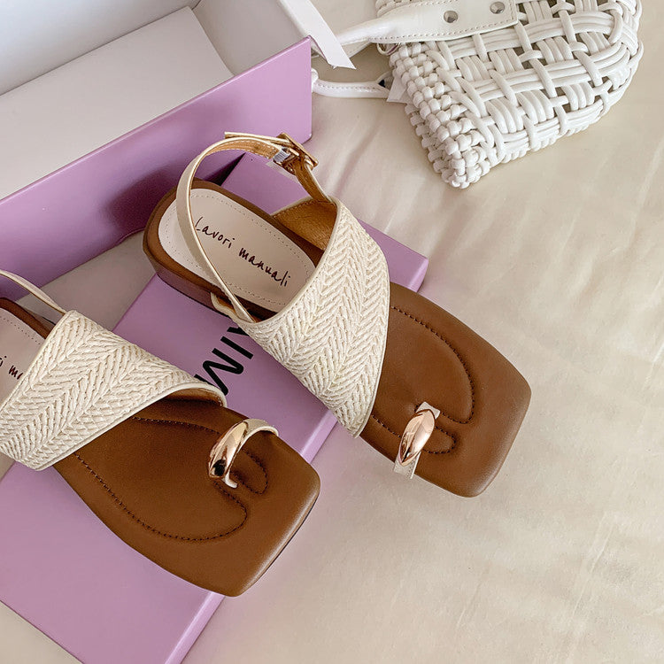 Karin Luna In Stock In Stock  Hot-selling Vacation Style  Basic Versatile Woven Style Sandals