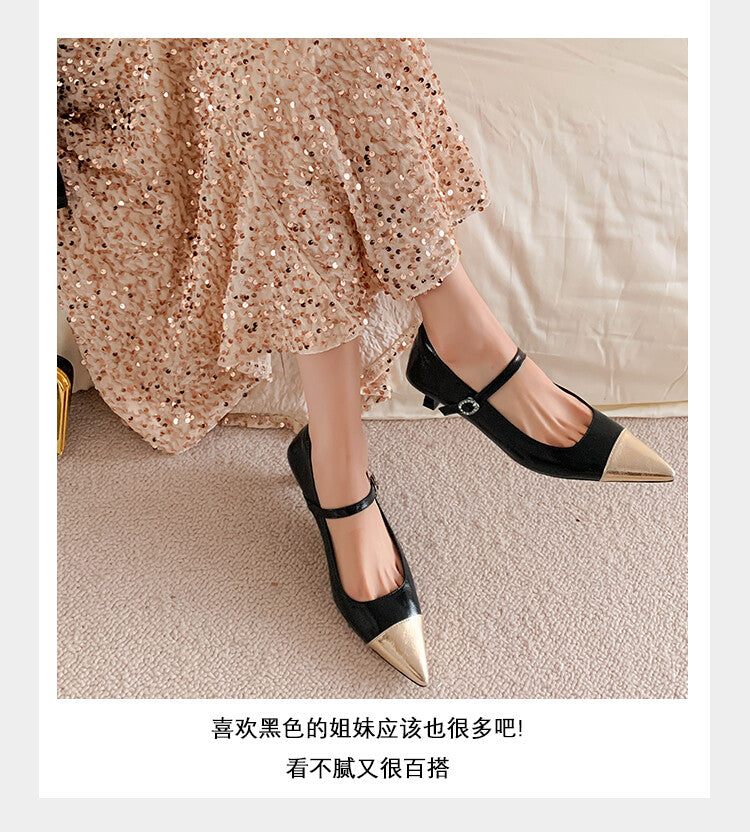 Karin Luna In Stock  Spot Goods In Stock  Classic Color Block Pointed Toe Hot-Selling Elegant Stiletto Pumps