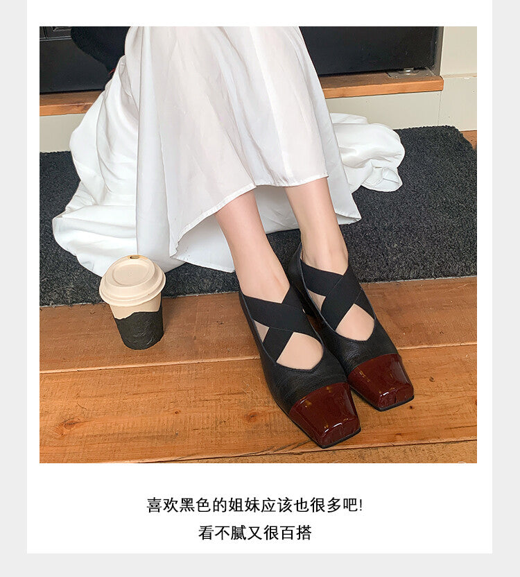 Karin Luna In Stock  Spot Goods  Lost in a Flash~Full Grain Leather Inside and Out Pig Nose Style Mainly Recommended Popular Ballet Shoes