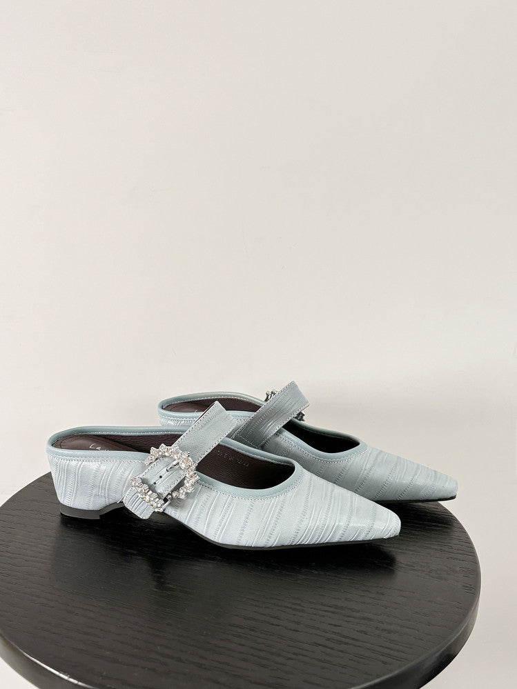 Karin Luna In Stock Spot Goods Full Layer Rhinestone Exquisite Closed-Toe Slippers