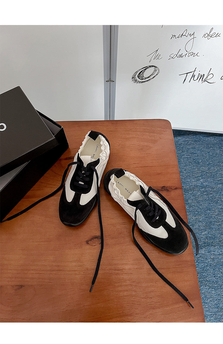 Karin Luna Casual Shoes Series~  In Stock Hot-Selling Versatile Lace-Up Deep Mouth Flats
