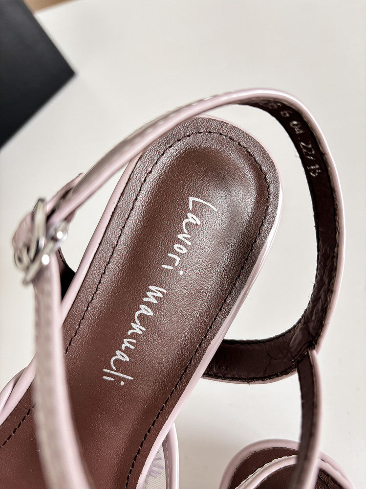 Karin Luna In Stock Spot Goods Embroidered Daisy Sheepskin Mesh Elegant Closed-Toe Slippers