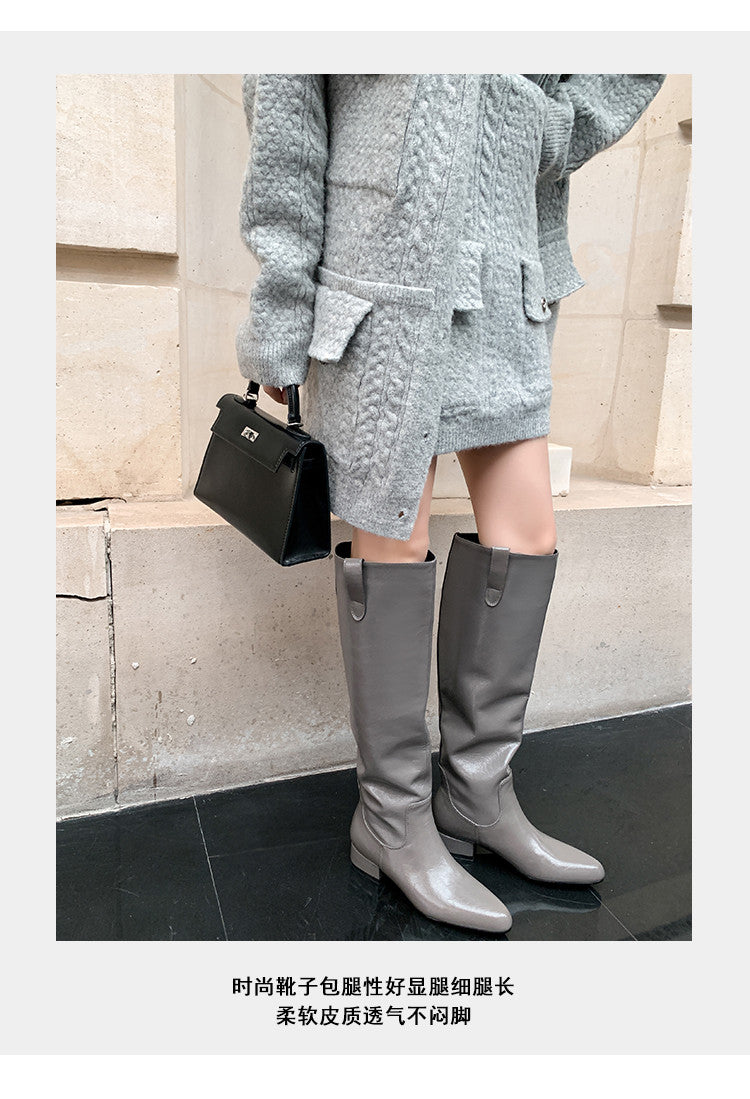 Karin Luna In Stock In Stock Classic Slip-On Straight Long Boots