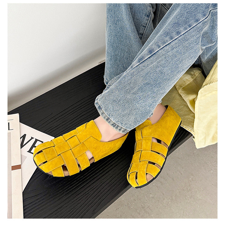 Karin Luna Full Layer Inside and Out~Basic Versatile Perforated Round Toe Birkenstock Slippers