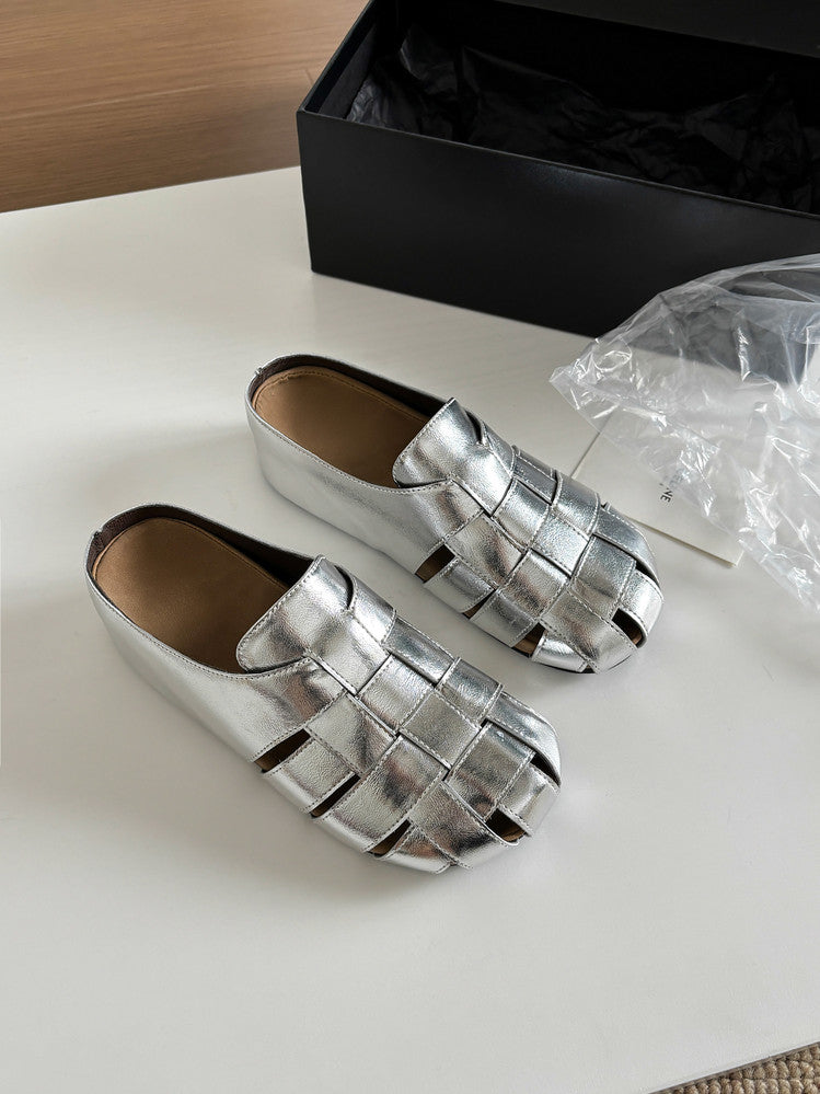 Karin Luna Full Layer Inside and Out~Basic Versatile Perforated Round Toe Birkenstock Slippers