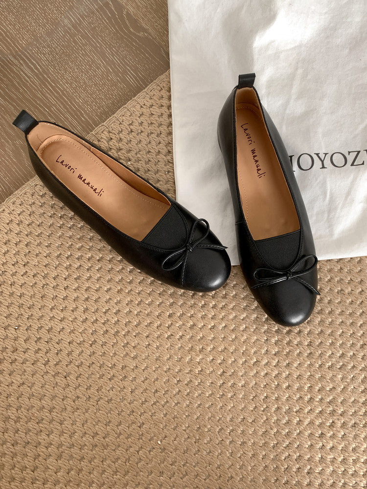 Karin Luna Full Layer Inside and Out~Basic Versatile Bow Hidden Heel Shoes