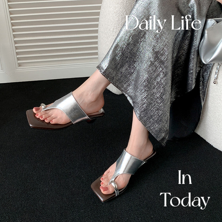 Karin Luna In Stock  Spot Goods   Casual Style Square Toe Slip-On Super Comfortable Slippers
