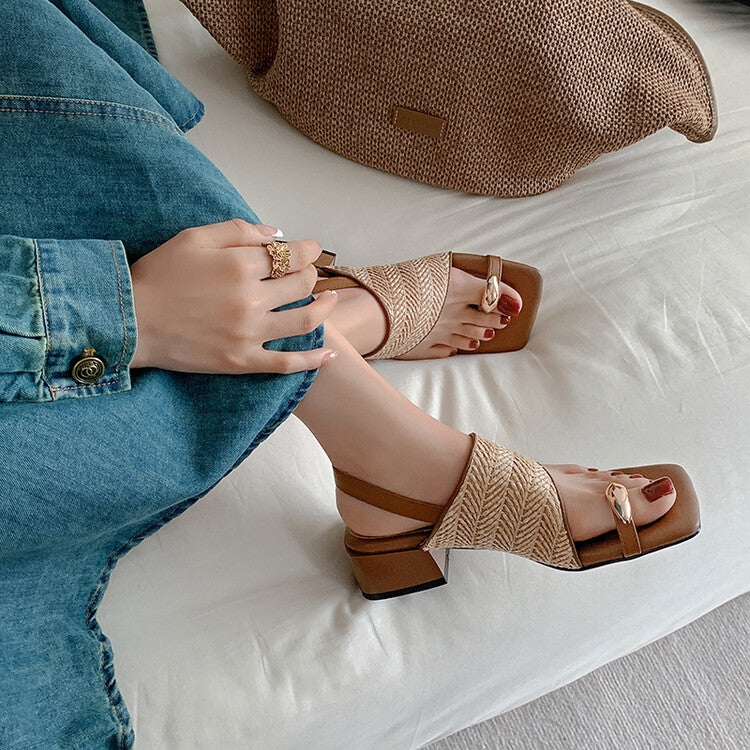 Karin Luna Hot Item Hot Item Spot Goods Featured Bestsellers Holiday Style Woven Sofa Sandals