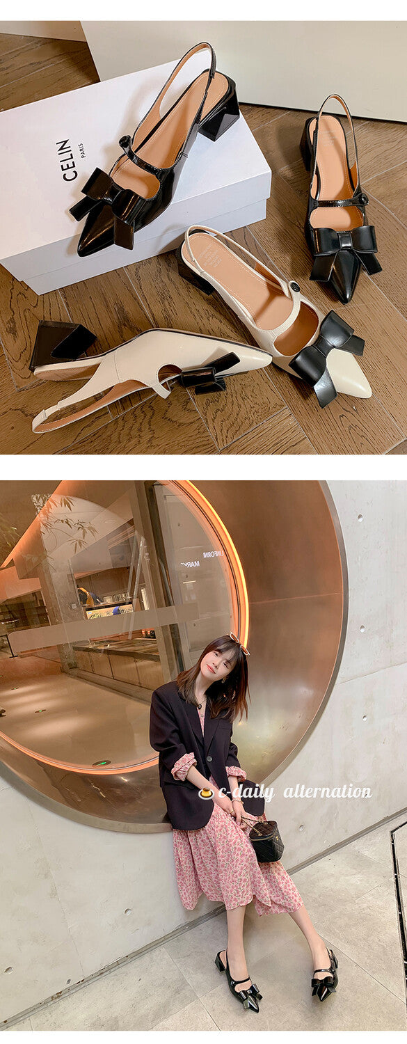 Karin Luna In Stock Spot Goods  Hot-Selling Closed-Toe Sandals  Full leather inside and out Sweet Bow