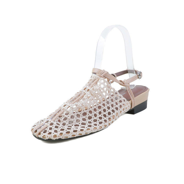 Karin Luna In Stock Spot Goods  Resort Style Series~Casual woven closed-toe flat sandals