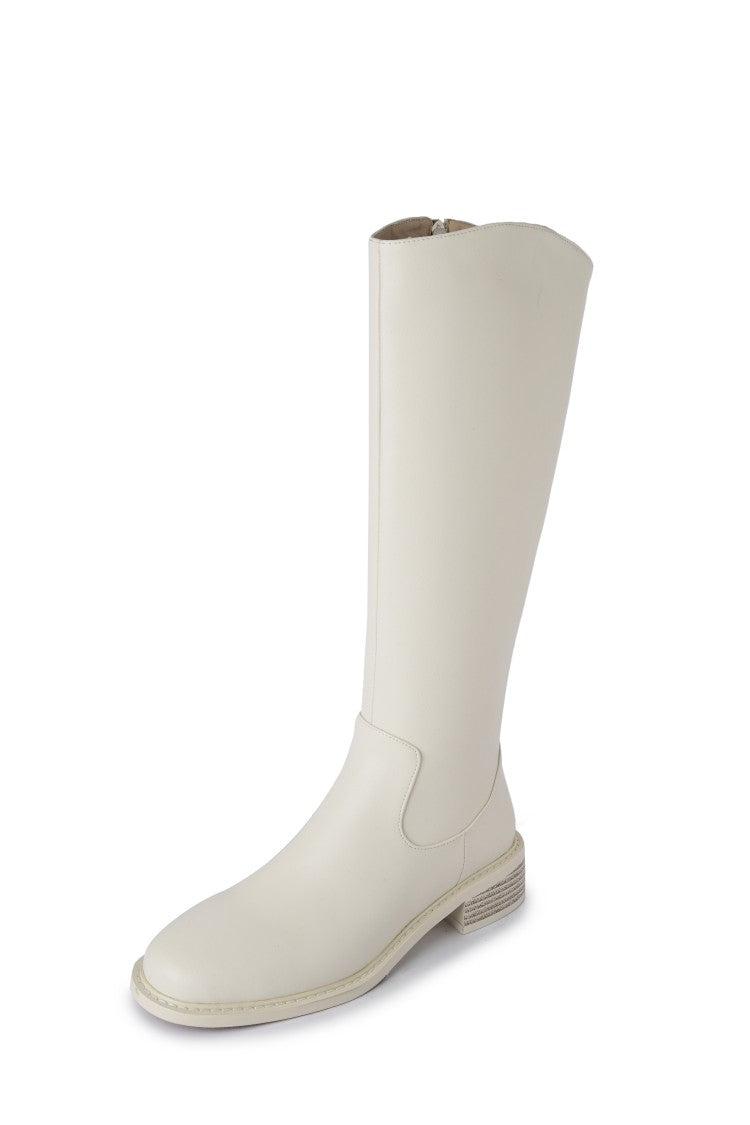 Karin Luna Internet Celebrity Photo  Best-selling in stock Full Leather Basic Long Boots  Winter Essential Combat Boots