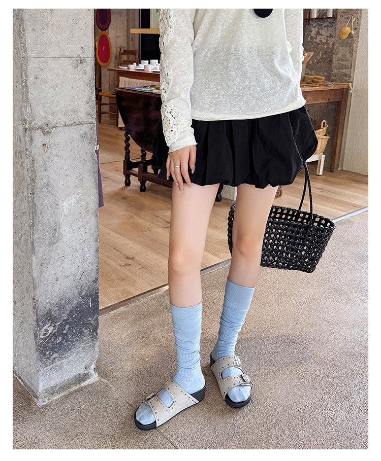 Karin Luna In Stock Spot Goods Casual Thick-Soled Belt Buckle Slippers