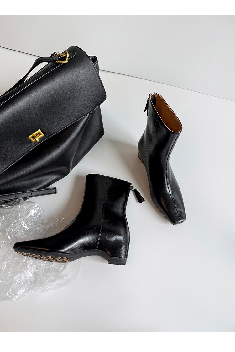 Karin Luna Basic Versatile  Square toe Hot-selling Short Boots