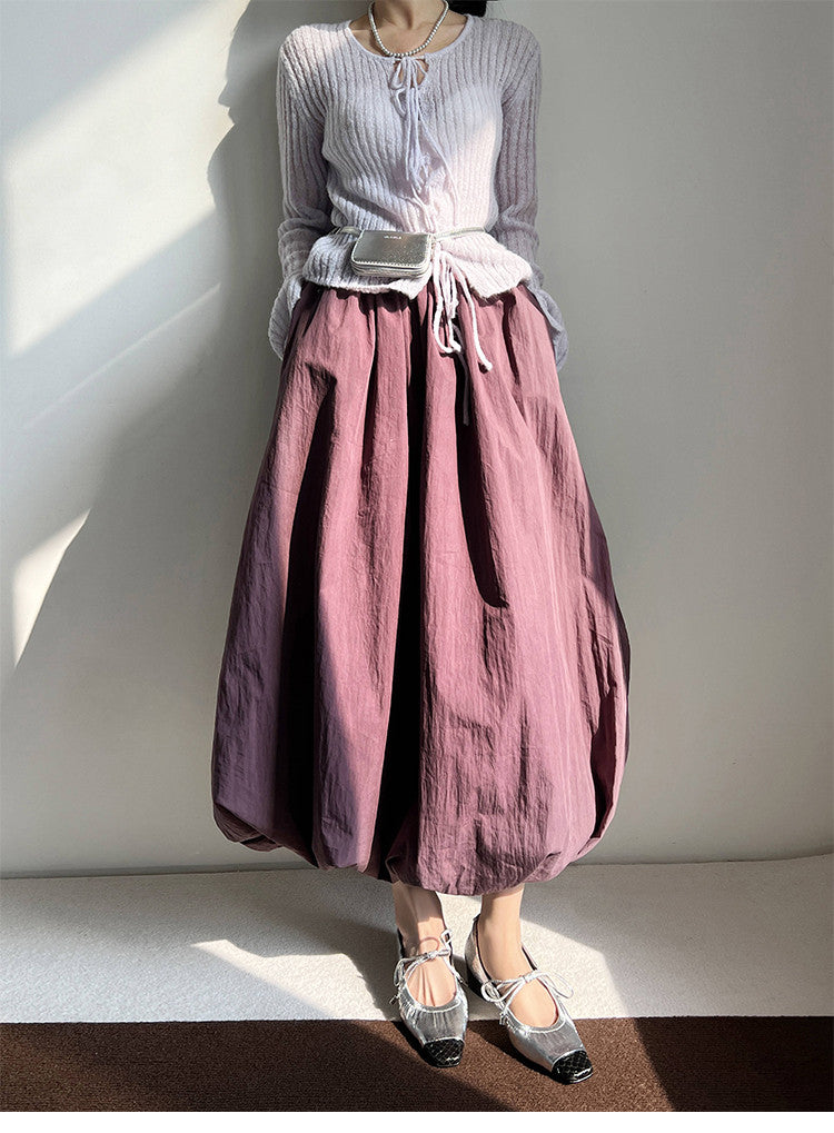 Karin Luna In Stock Spot Goods  Retro Sweet Bowknot Granny Wrinkled Single Shoes