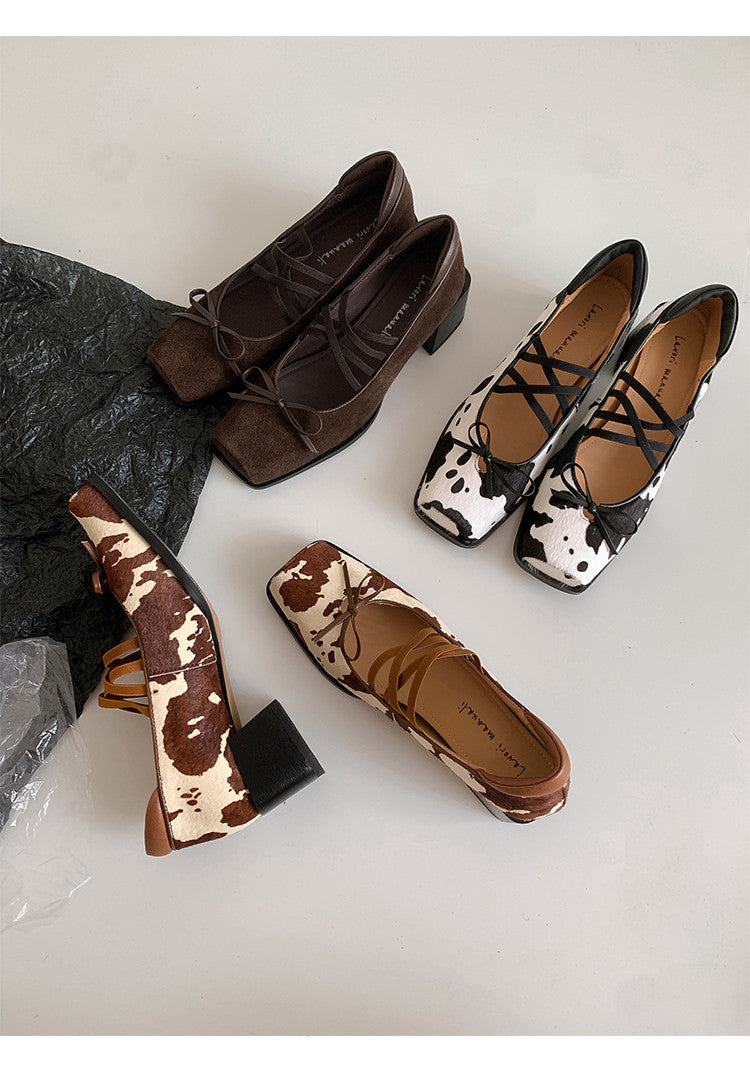 Karin Luna Hot Item Hot Item Xiaohongshu Hot Item  Comes with Bowknot Mary Jane Flats