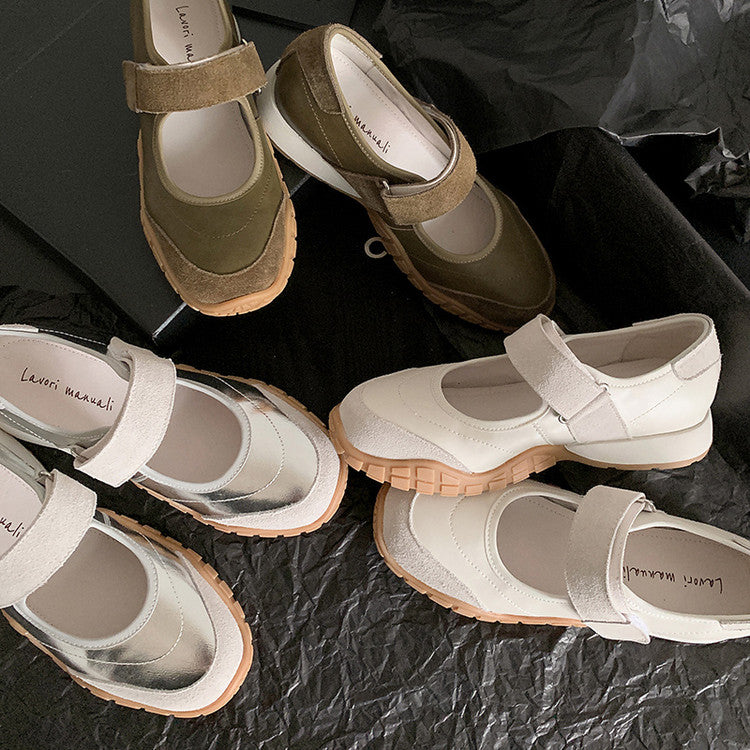 Karin Luna Casual Sports Bottom  Magic Tape Round Toe Casual Style Single Shoes