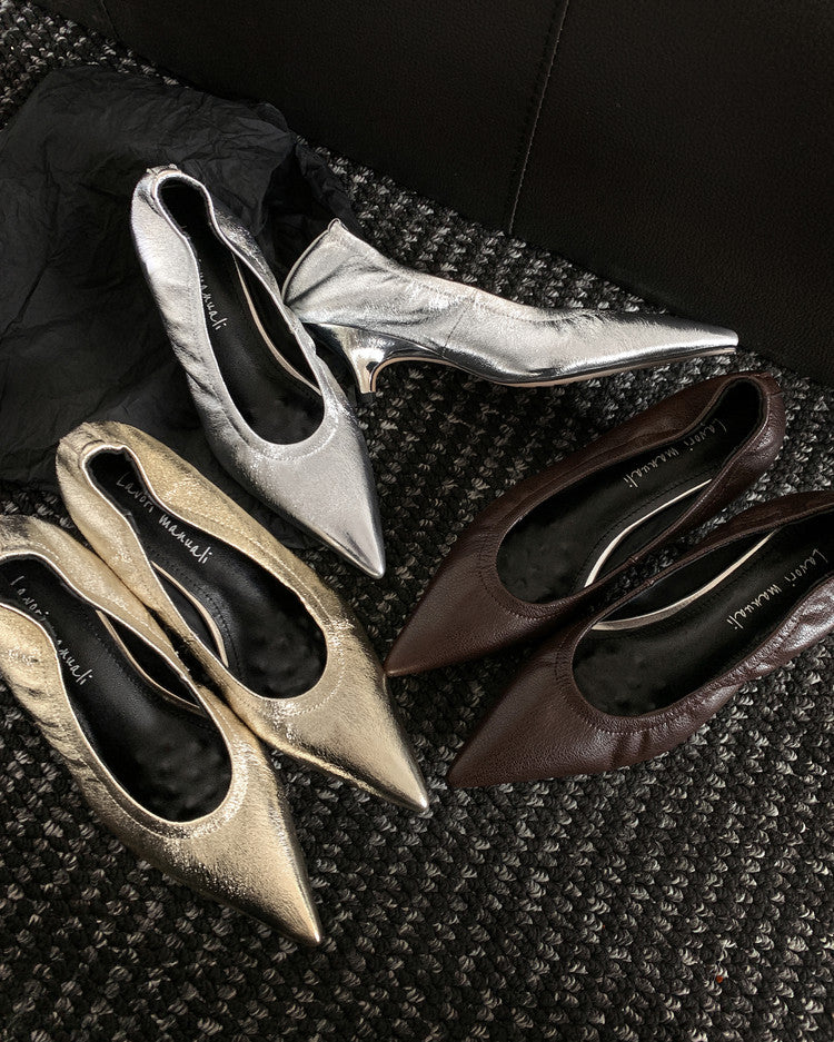 Karin Luna In Stock Spot Goods    Vintage Classic Style Shallow Mouth Single Shoes