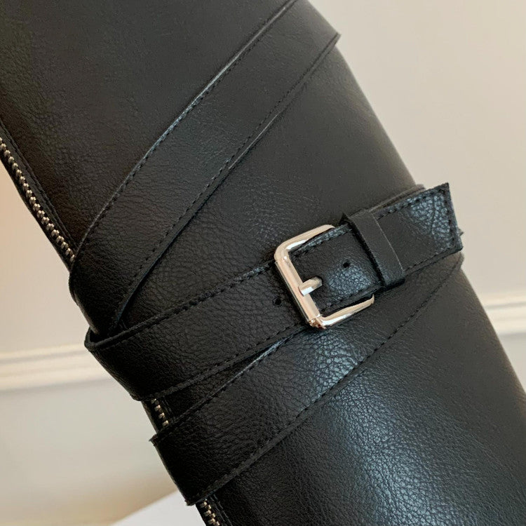 Karin Luna In Stock In-stock Foldable Niche Thick-soled Knight Boots