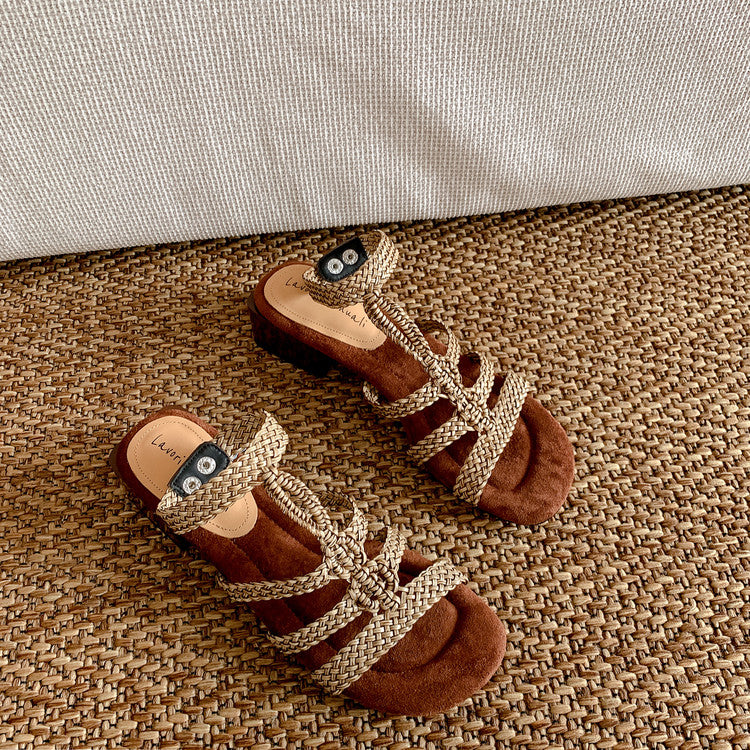 Karin Luna Bohemian Style~Sofa Insoles Casual Vacation Style Sandals
