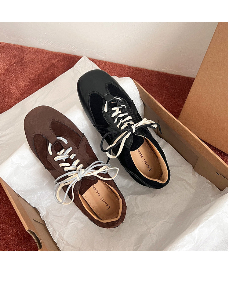 Karin Luna In Stock Spot Goods Casual Style Suede Lace-Up Height-Increasing Popular Single Shoes