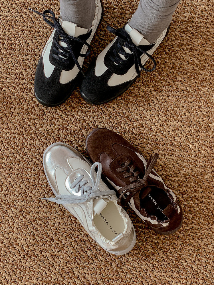 Karin Luna Casual Shoes Series~  In Stock Hot-Selling Versatile Lace-Up Deep Mouth Flats