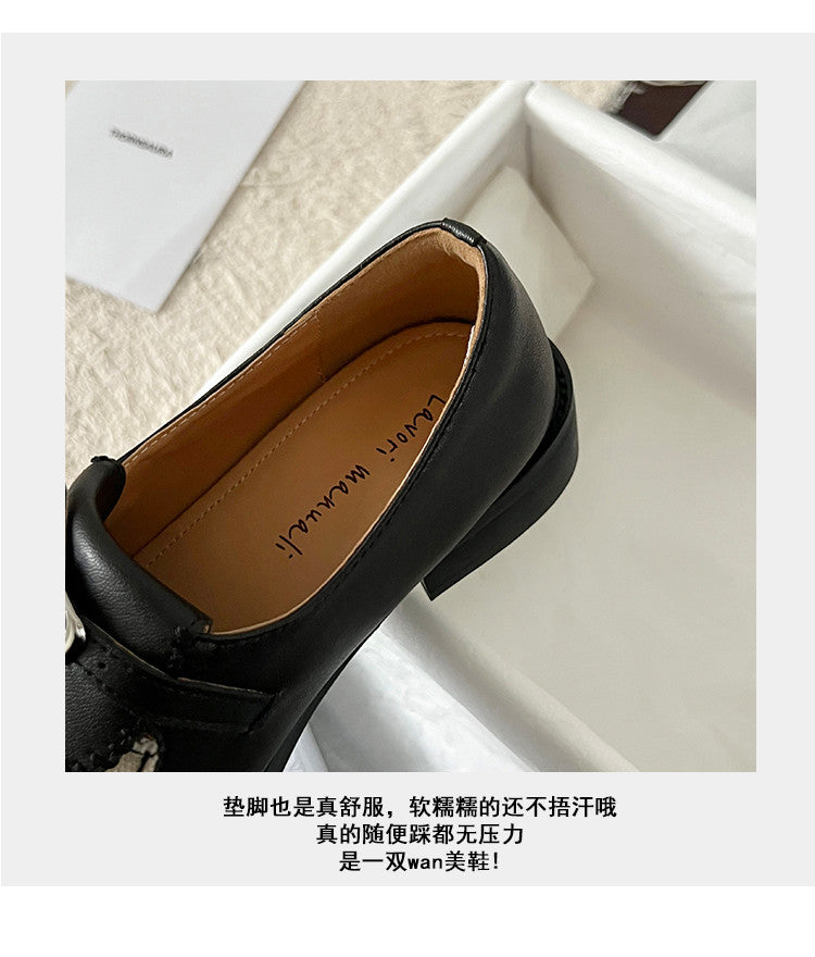 Karin Luna Casual Shoes Series~  In stock Classic color-blocking British style deep-mouth single shoes