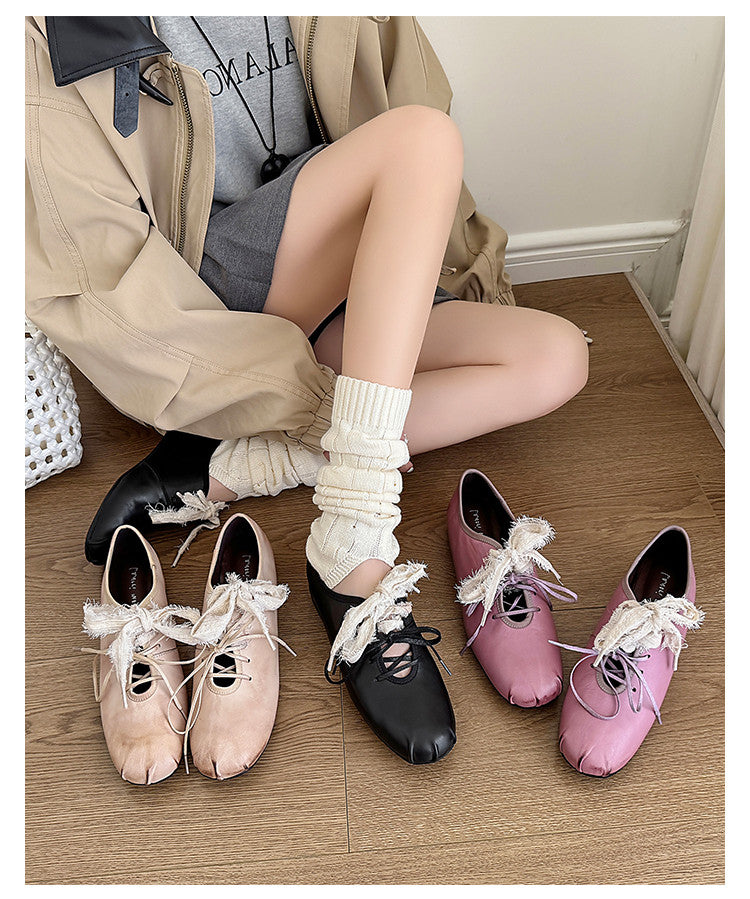 Karin Luna In Stock In Stock  Xiaohongshu Hot Sale Full Leather Round Toe Deep Mouth Single Shoes