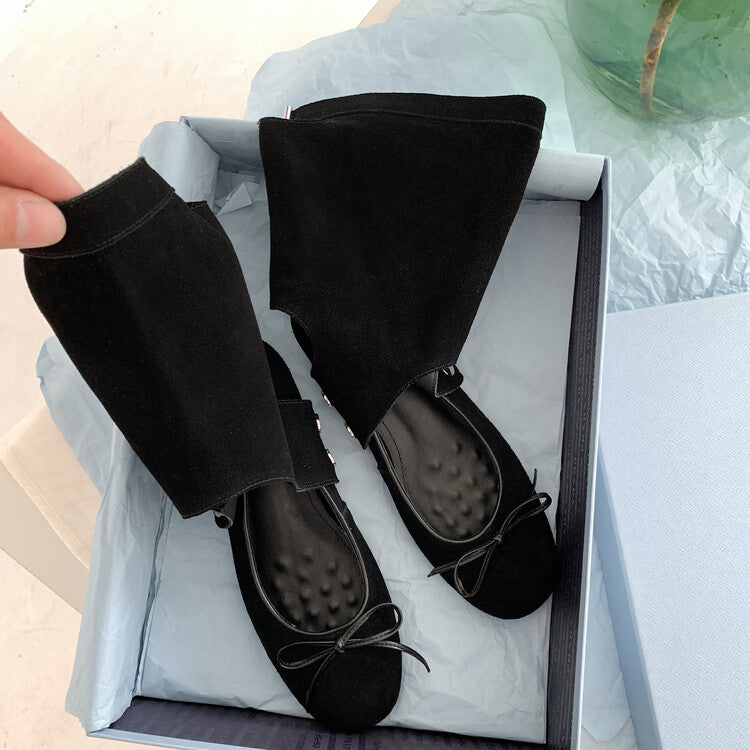 Karin Luna In Stock  Summer  Popular  Detachable Two-Way Vintage Mary Jane Plus Tube Long Boots