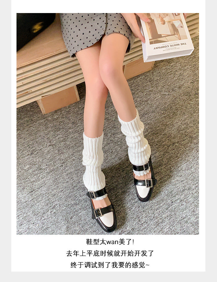 Karin Luna In Stock Spot Goods One-Strap Height-Increasing Belt Buckle Single Shoes