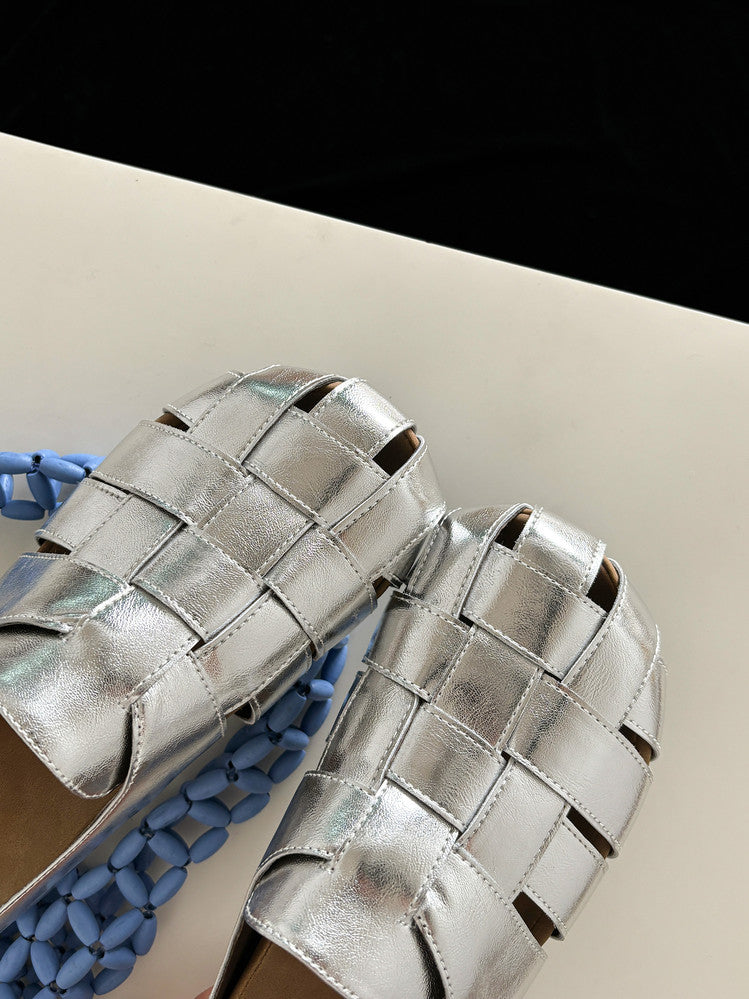 Karin Luna Full Layer Inside and Out~Basic Versatile Perforated Round Toe Birkenstock Slippers
