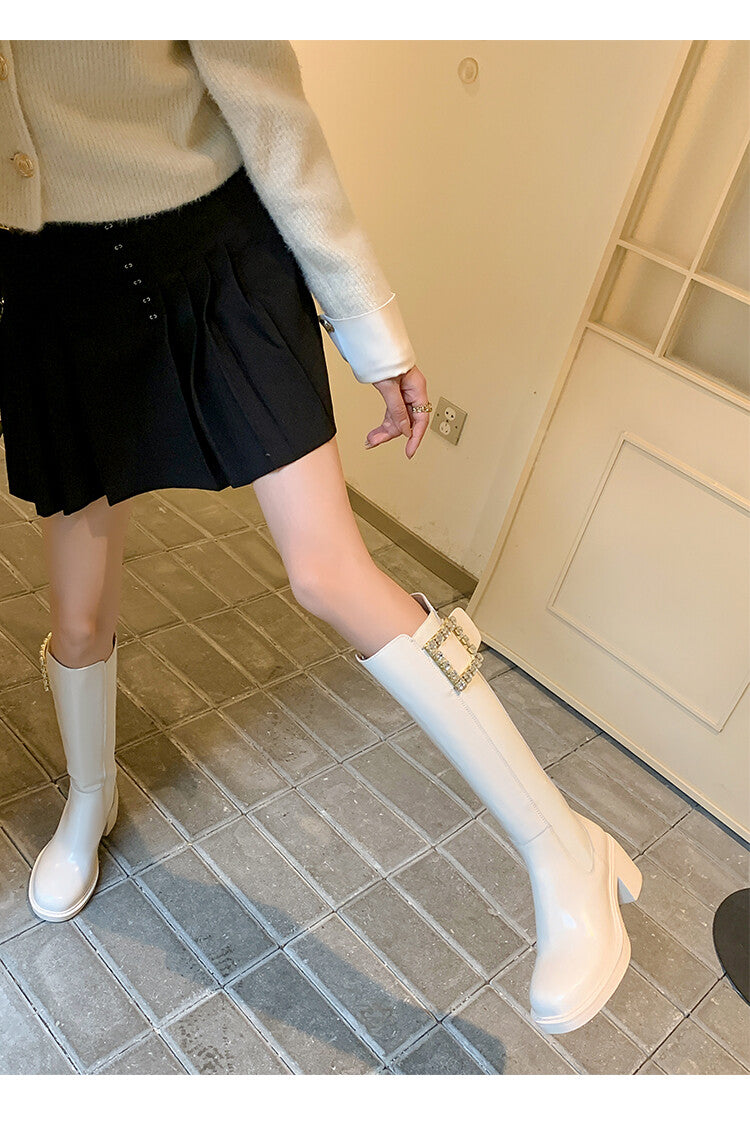 Karin Luna Bestseller Spot Goods Exquisiteness round Head Elastic Long Boots