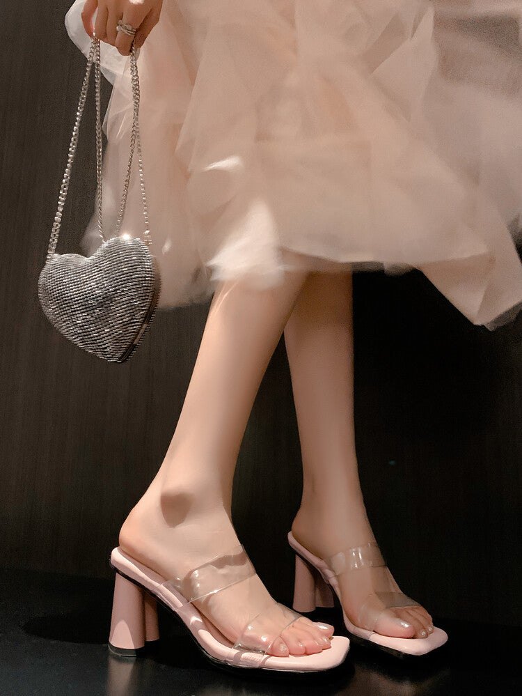 Karin Luna Cinderella's Crystal Shoes~Spot Goods Spot Goods  Increase height without tiring the feet Super Soft Sofa Transparent Slippers