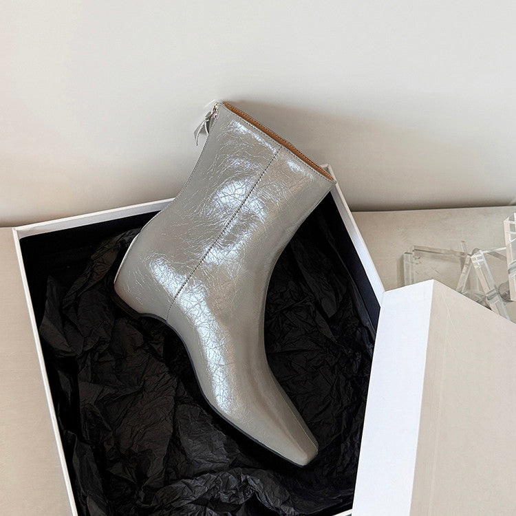 Karin Luna Basic Versatile  Square toe Hot-selling Short Boots