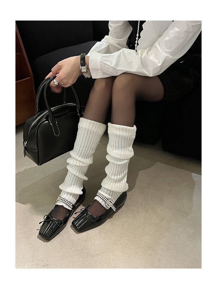 Karin Luna In Stock Spot Goods  Vintage Sweet Rhinestone One-Strap Granny Flats