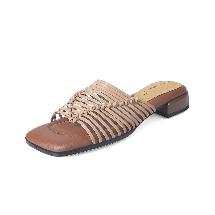 Karin Luna In Stock Spot Goods  Resort Style Handwoven Flat Sole Slippers