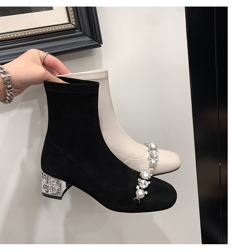 Karin Luna Hot-Selling In Stock  Dynamic Rhinestone One-Strap Vintage Style  Slimming Leggings