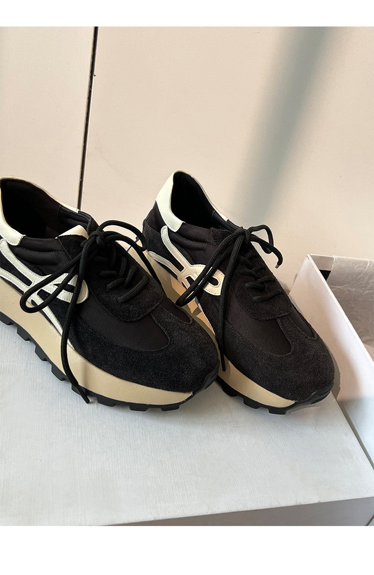 Karin Luna Casual Shoes Series~  In Stock Hot-Selling Versatile Lace-Up Thick-Soled Deep Mouth Single Shoes