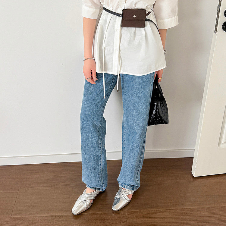 Karin Luna In Stock In Stock Basic Elegant Fairy Style Small Square Toe Sheepskin Slippers