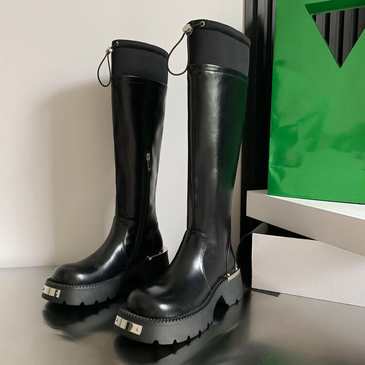 Karin Luna High Volume Bestseller  Comes with data plan included Front Metal Patch Drawstring design Full Cowhide Long Boots