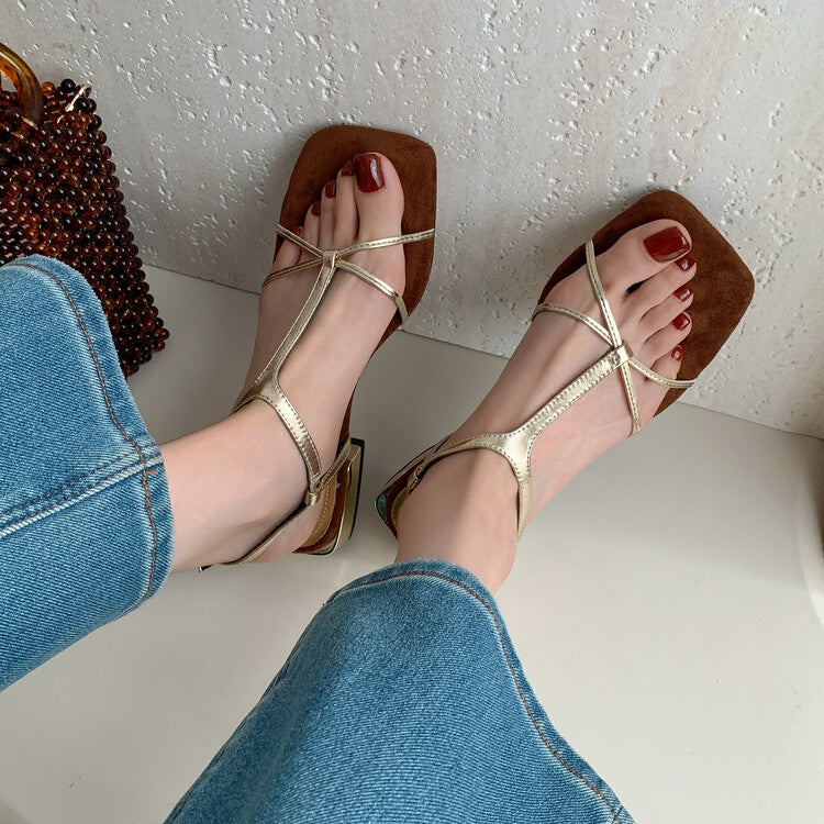 Karin Luna Bestseller Popular Featured products a Large Number of Spot Goods  Comes with data included  Thin Strap T Word Sandals