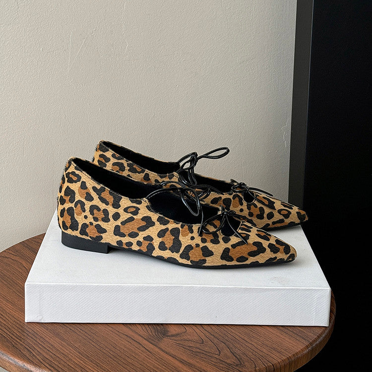 Karin Luna In Stock Spot Goods  Hot-selling Element Bowknot Square Toe Pointed Toe Single Shoes