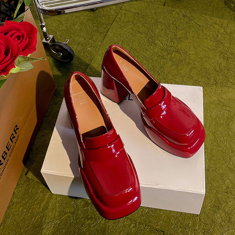 Karin Luna ck Popular Hot Girl Red high heels Full leather inside and out Cow Patent Leather Super High Heel
