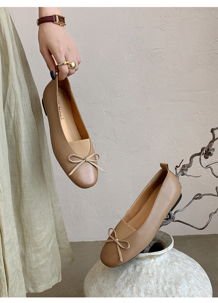 Karin Luna Full Layer Inside and Out~Basic Versatile Bow Hidden Heel Shoes