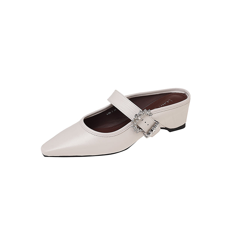 Karin Luna In Stock Spot Goods Full Layer Rhinestone Exquisite Closed-Toe Slippers