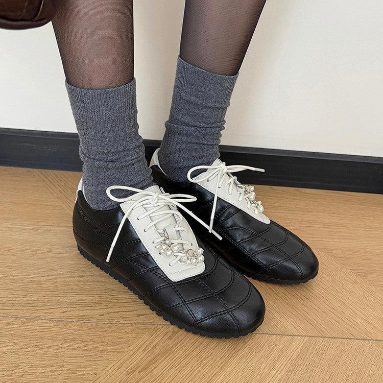 Karin Luna Casual Shoes Series~  In stock Xiaohongshu Hot-Selling Lace-Up Thick-Soled Deep Mouth Single Shoes