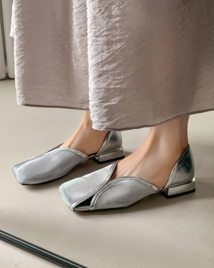Karin Luna In Stock Spot Goods  Square Toe Mesh Sandals