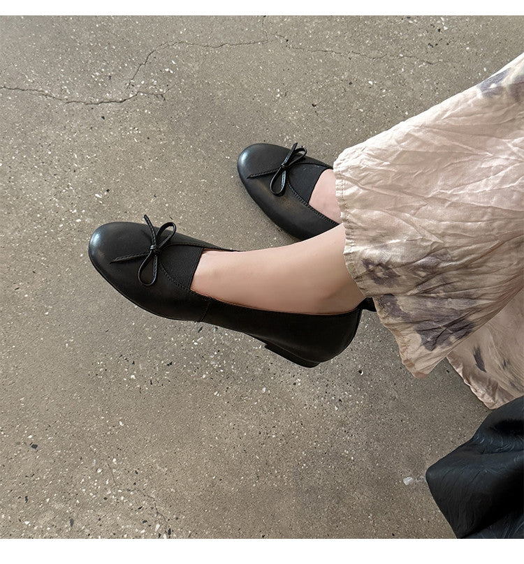 Karin Luna Full Layer Inside and Out~Basic Versatile Bow Hidden Heel Shoes