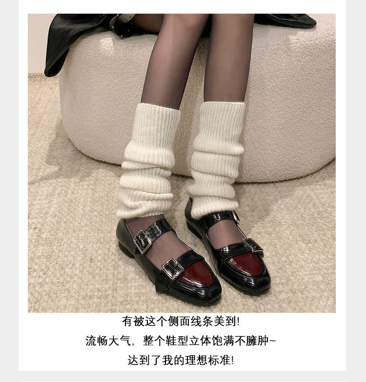 Karin Luna In Stock Spot Goods One-Strap Height-Increasing Belt Buckle Single Shoes